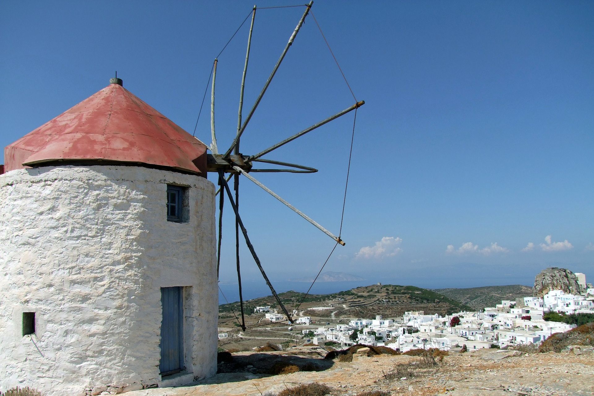 Molen op Amorgos - Cycladen eilandhopping