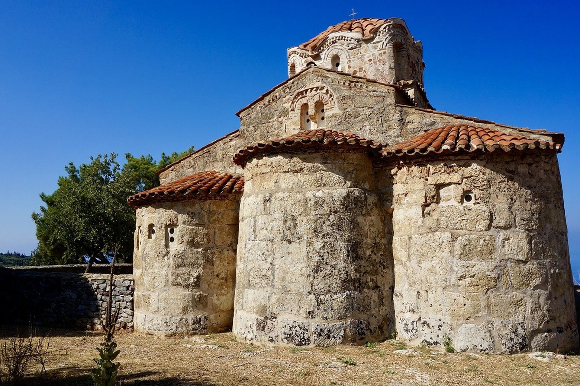 Byzantijns kerkje op de Peloponnesos
