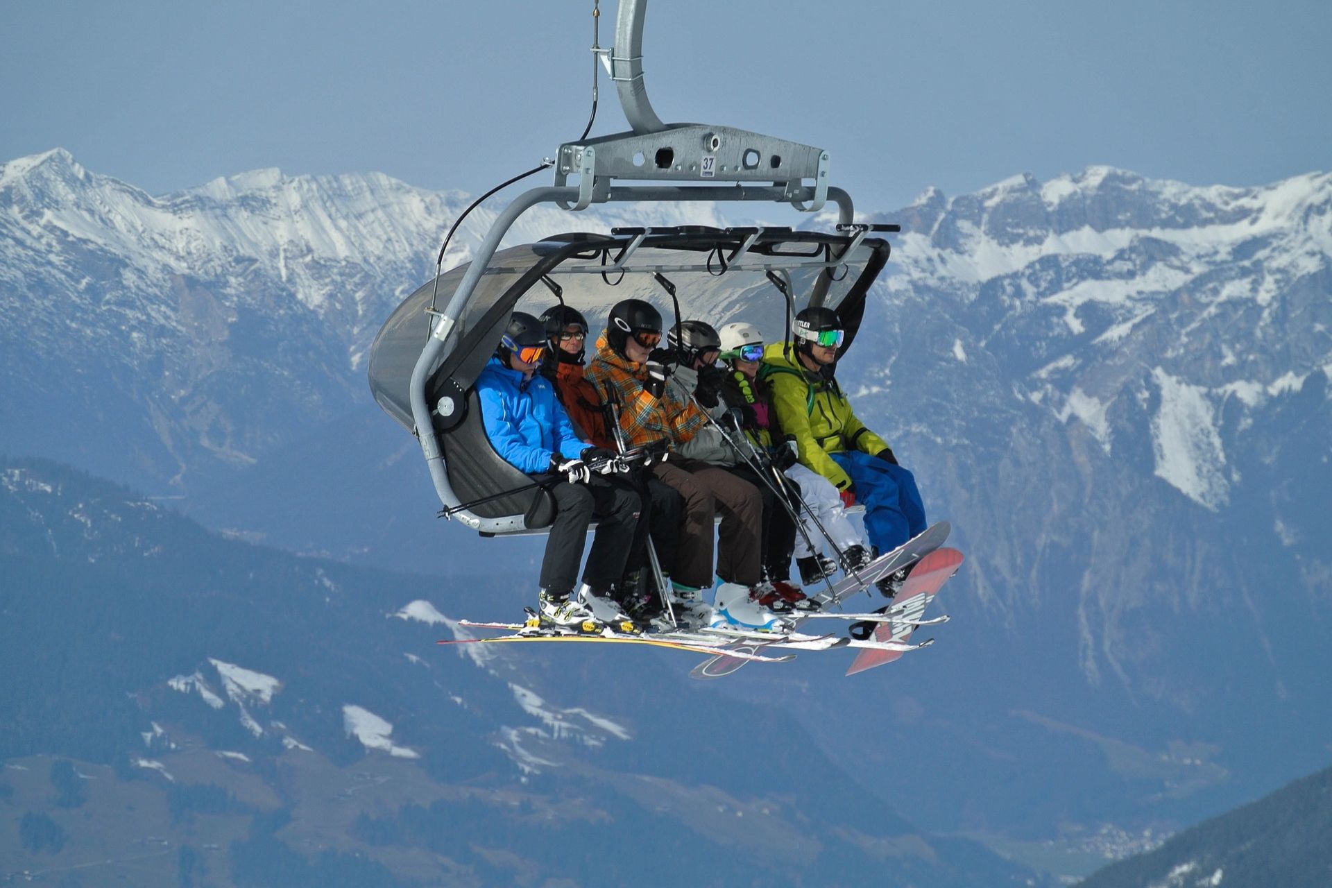 Skilift in Gerlos, Oostenrijk