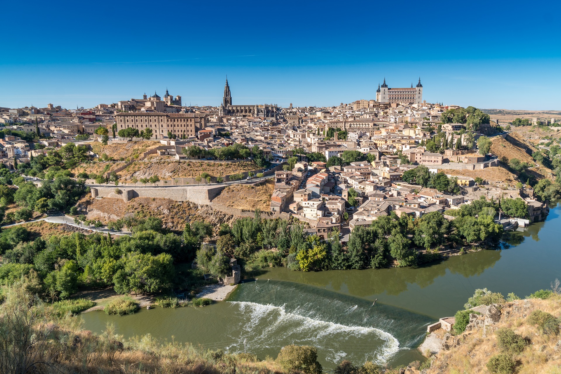 Uitzicht op Toledo - Castilië-La Mancha, Spanje