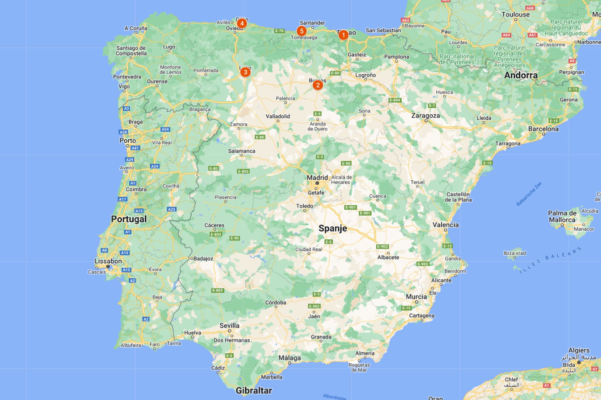 Rondreis Noord-Spanje Kust en Binnenland