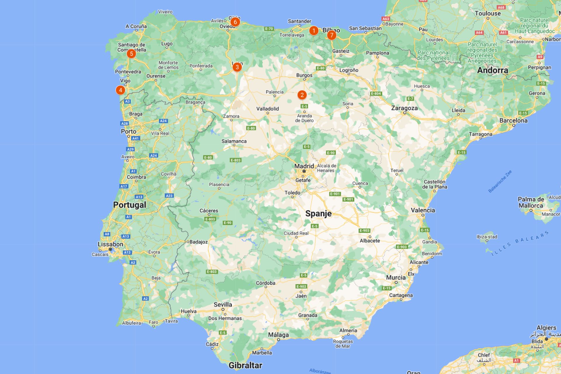 Paradores rondreis Noord-Spanje